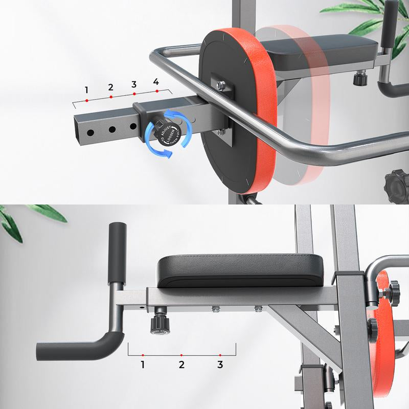 Relifesports 2025 Power Tower Dip Station Pull-Up Push-Up Station Multi-Function Home Gym Strength Training Fitness Equipment 450LBS